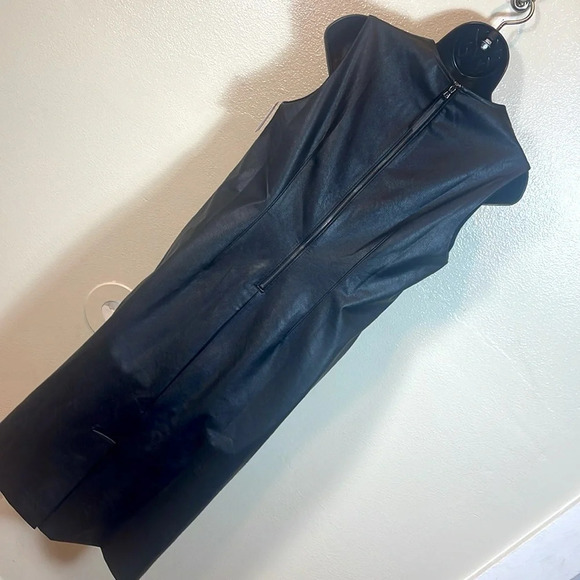 Spanx Faux Leather Sheath Dress in Luxe Black in Medium - Picture 7 of 13